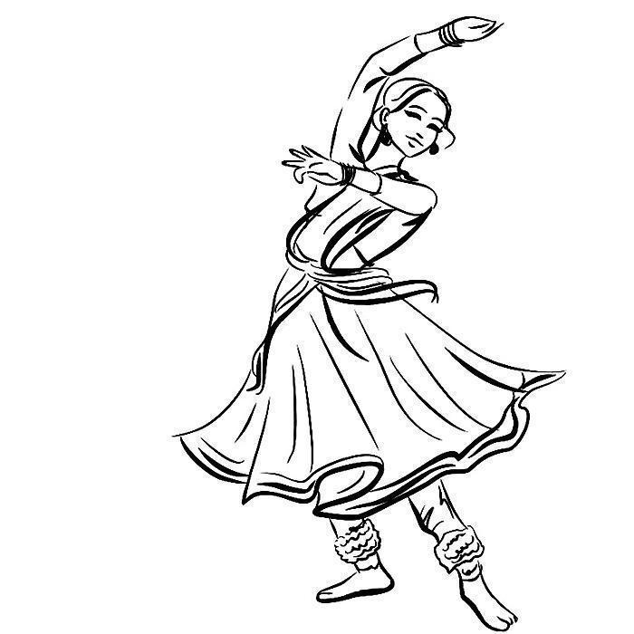 Illustration Indian Kathak Dance Form Stock Vector by ©ColorBolt 182805394